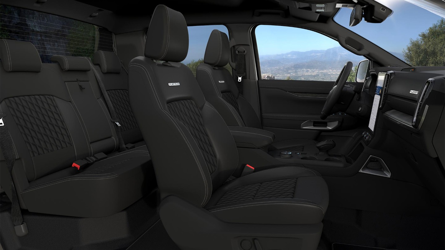 Ford Ranger Platinum interior seats view