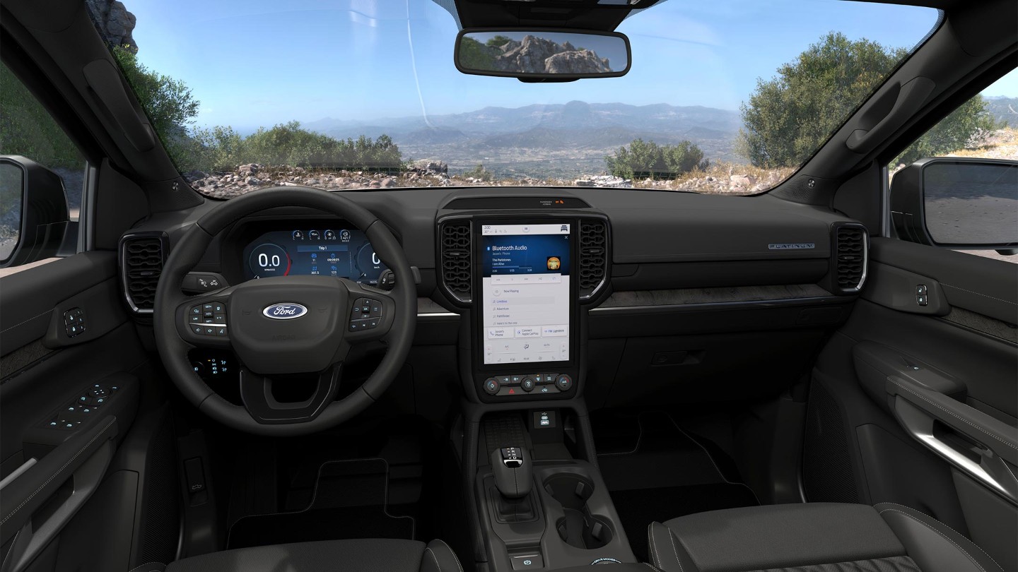 Ford Ranger Platinum interior front panel view