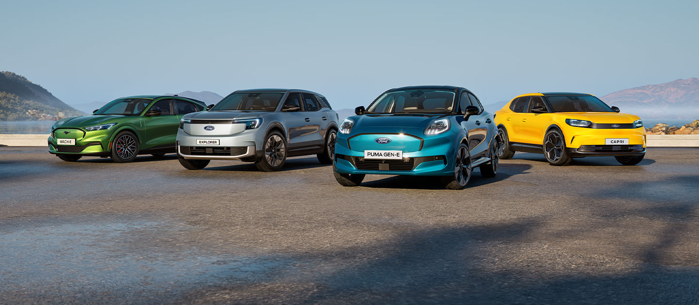 Gamma Ford 100% elettrica con Ford Explorer, Ford Capri, Ford Ford Mustang Mach-E e Ford Puma Gen-e.