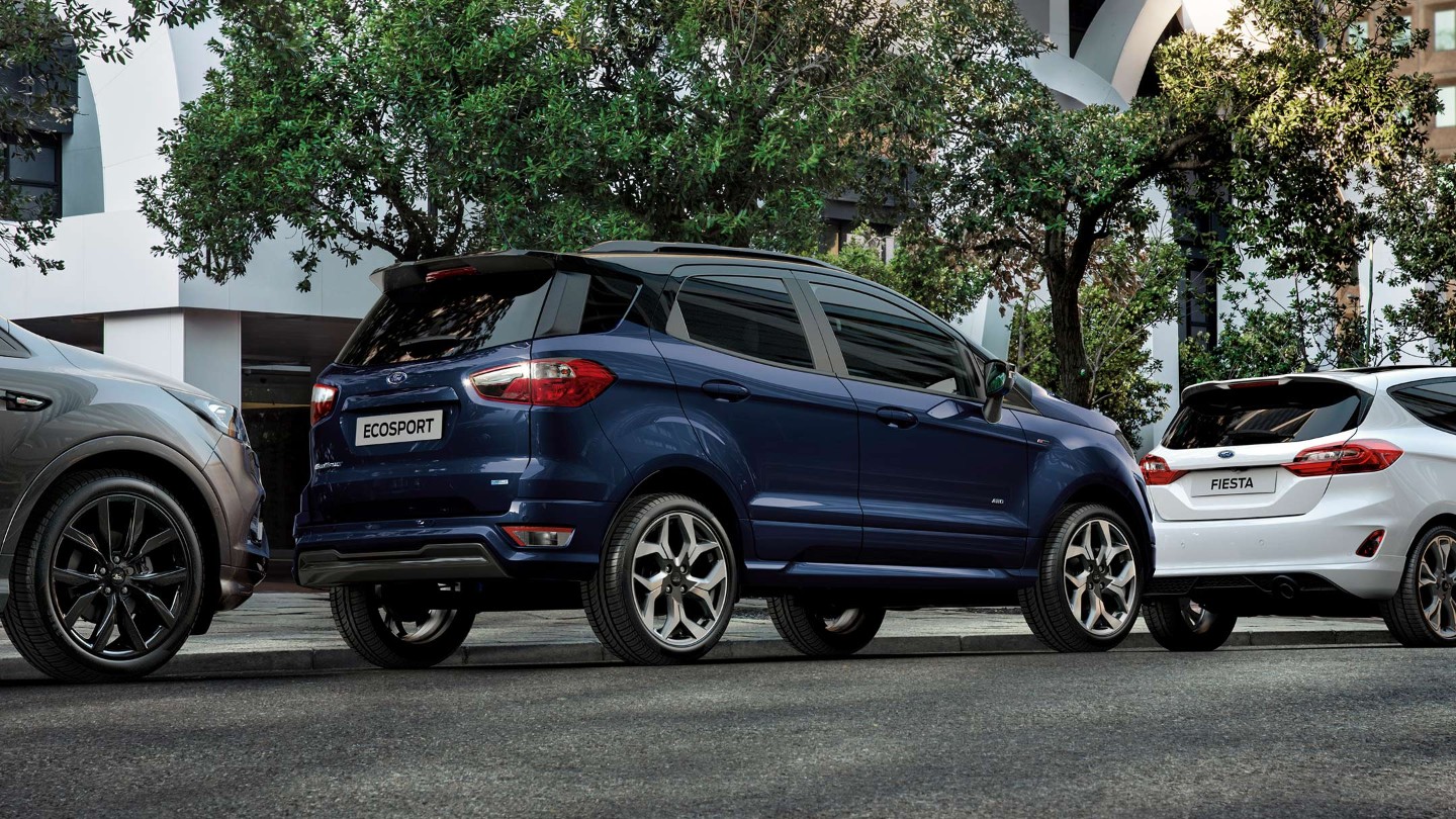 Sensori di parcheggio di Ford EcoSport blu