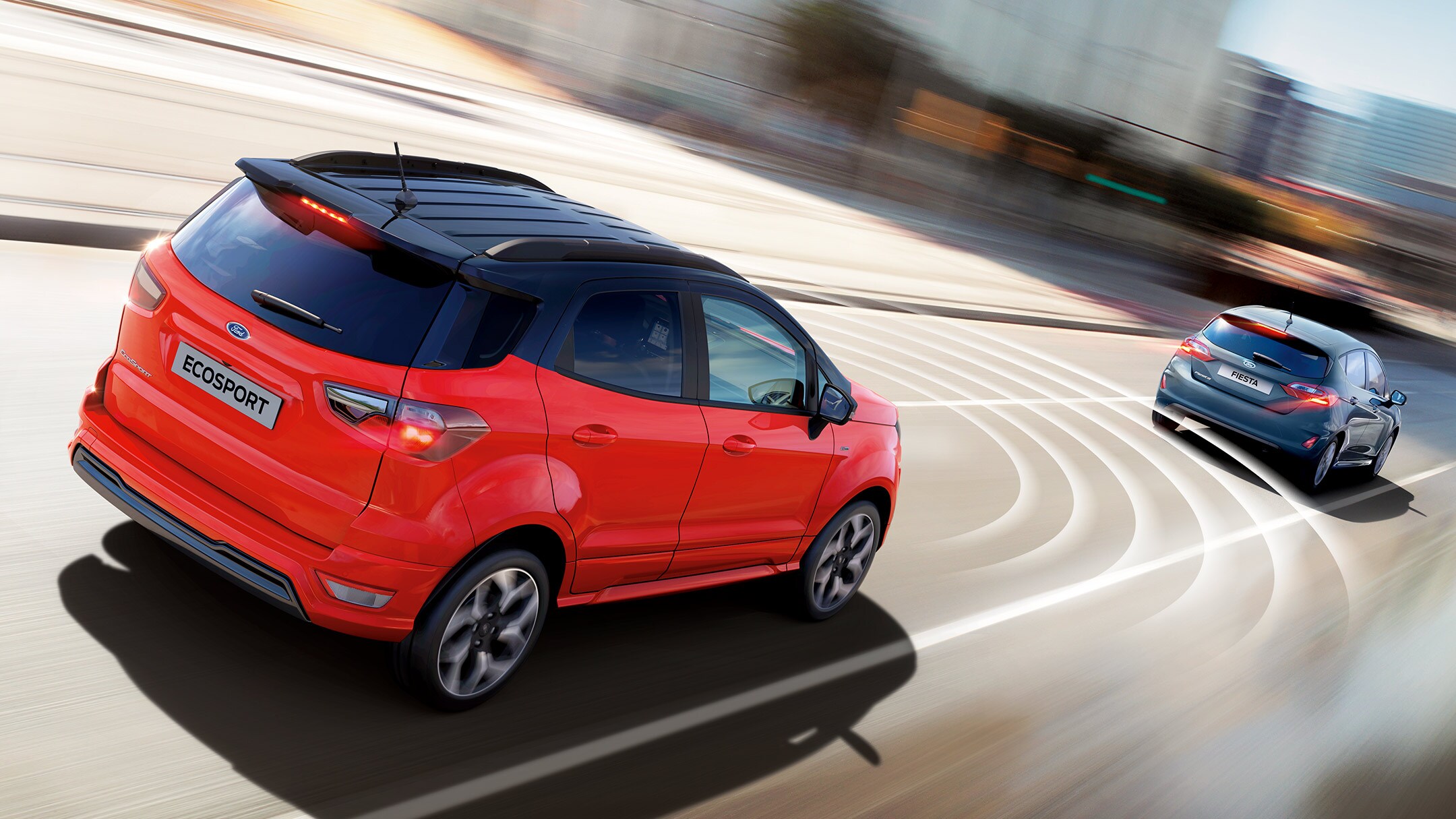 Ford EcoSport rossa, sistema di allarme 