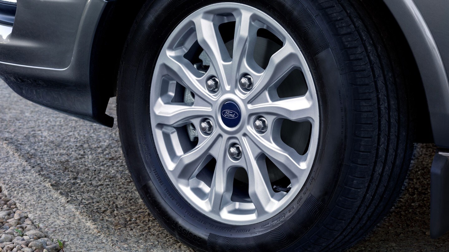 Close up of Ford Tourneo wheel