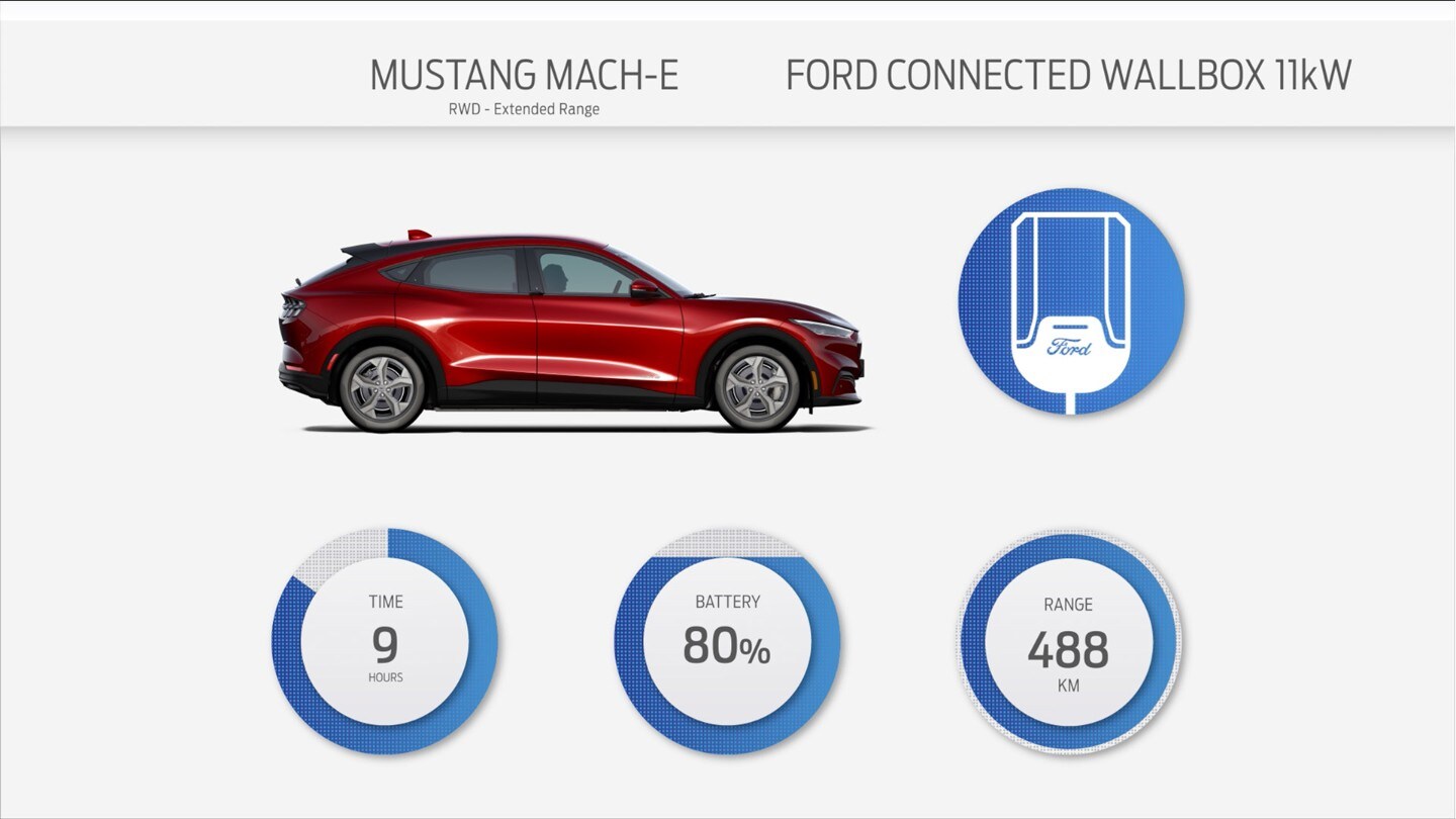 Grafica di ricarica domestica Mustang Mach-E