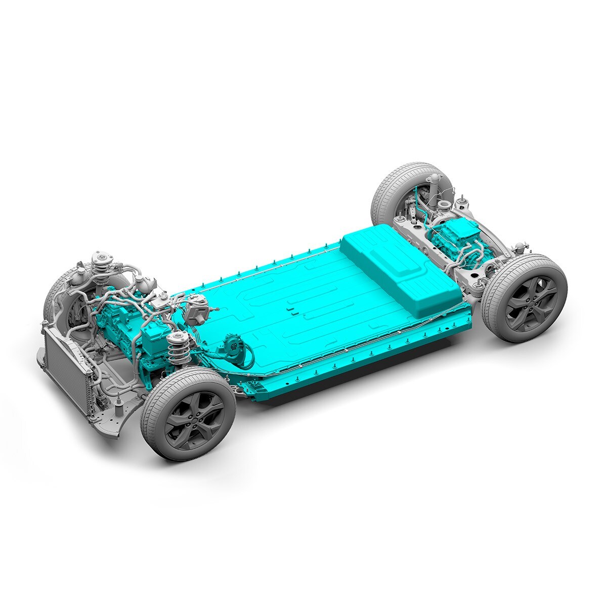 Schema del telaio di Ford Mustang Mach-E AWD