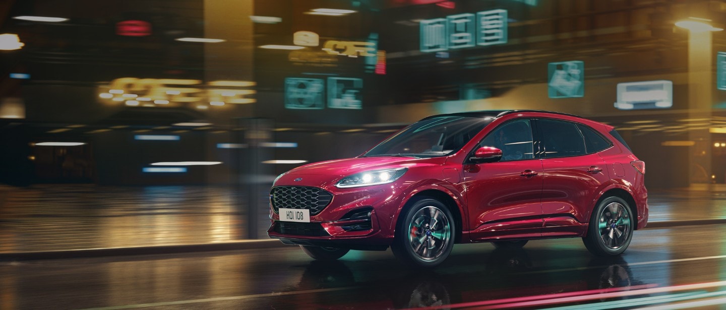 Ford Kuga overhead view driving Ford Kuga overhead view driving