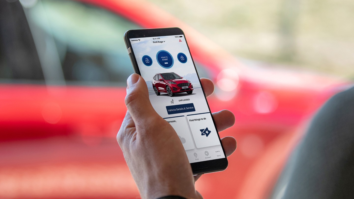 App FordPass in funzione su uno smartphone