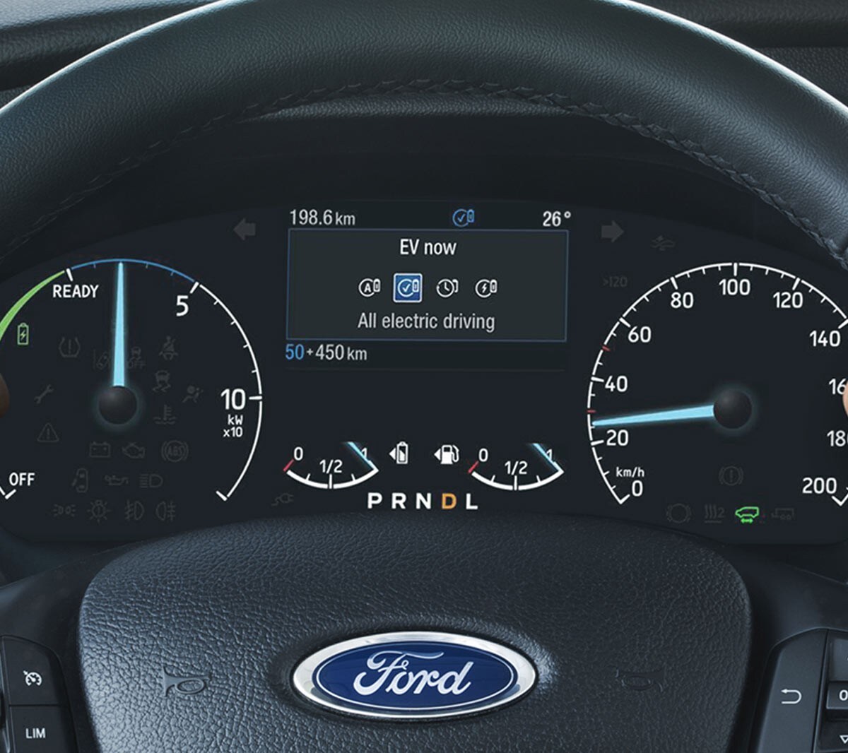 Ford Tourneo Custom showing close up of internal dashboard