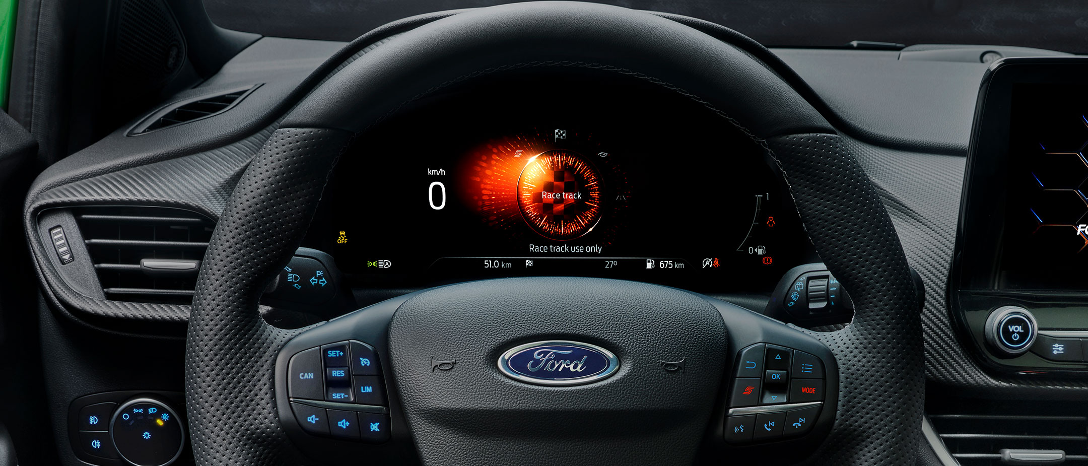 Ford Puma ST dashboard showing drive modes