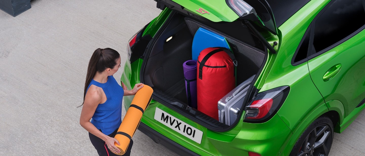 Dettaglio del megabox di Ford Puma ST 