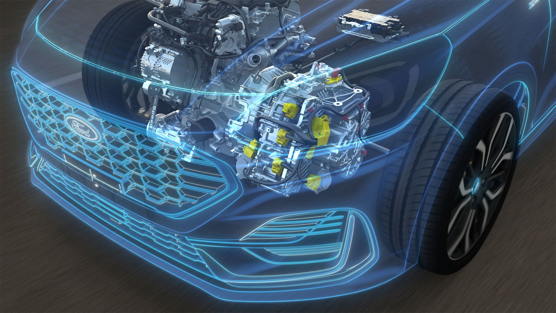 Render of Ford engine