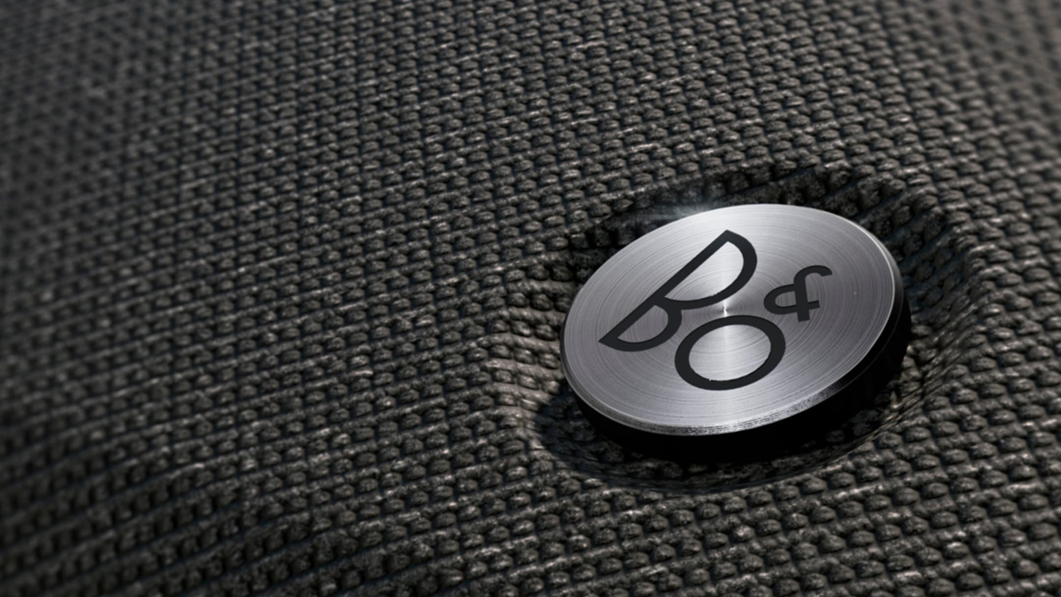 Bang & Olufsen badge close-up