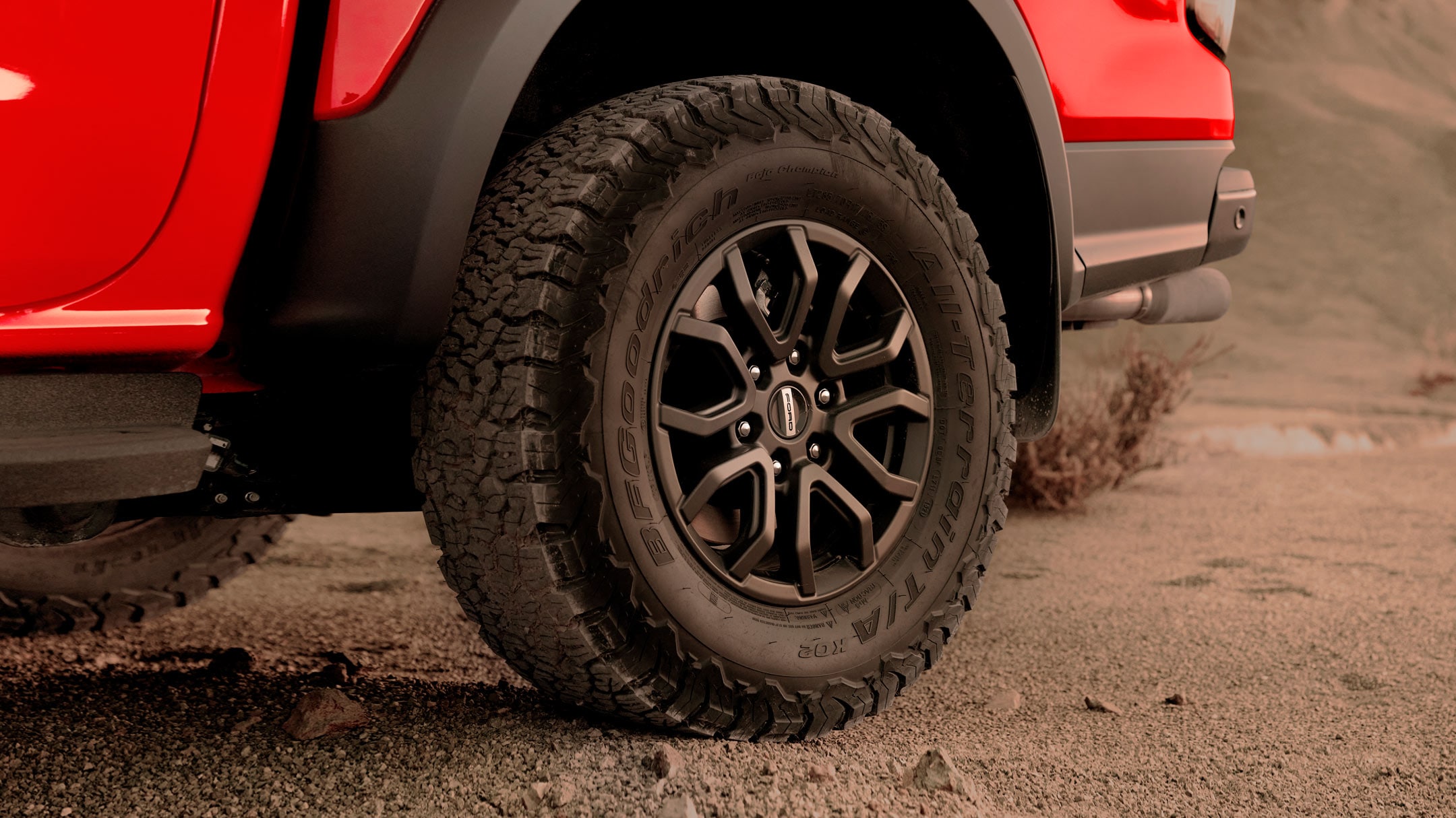 The New Ranger Raptor All-Terrain Tyres detail view