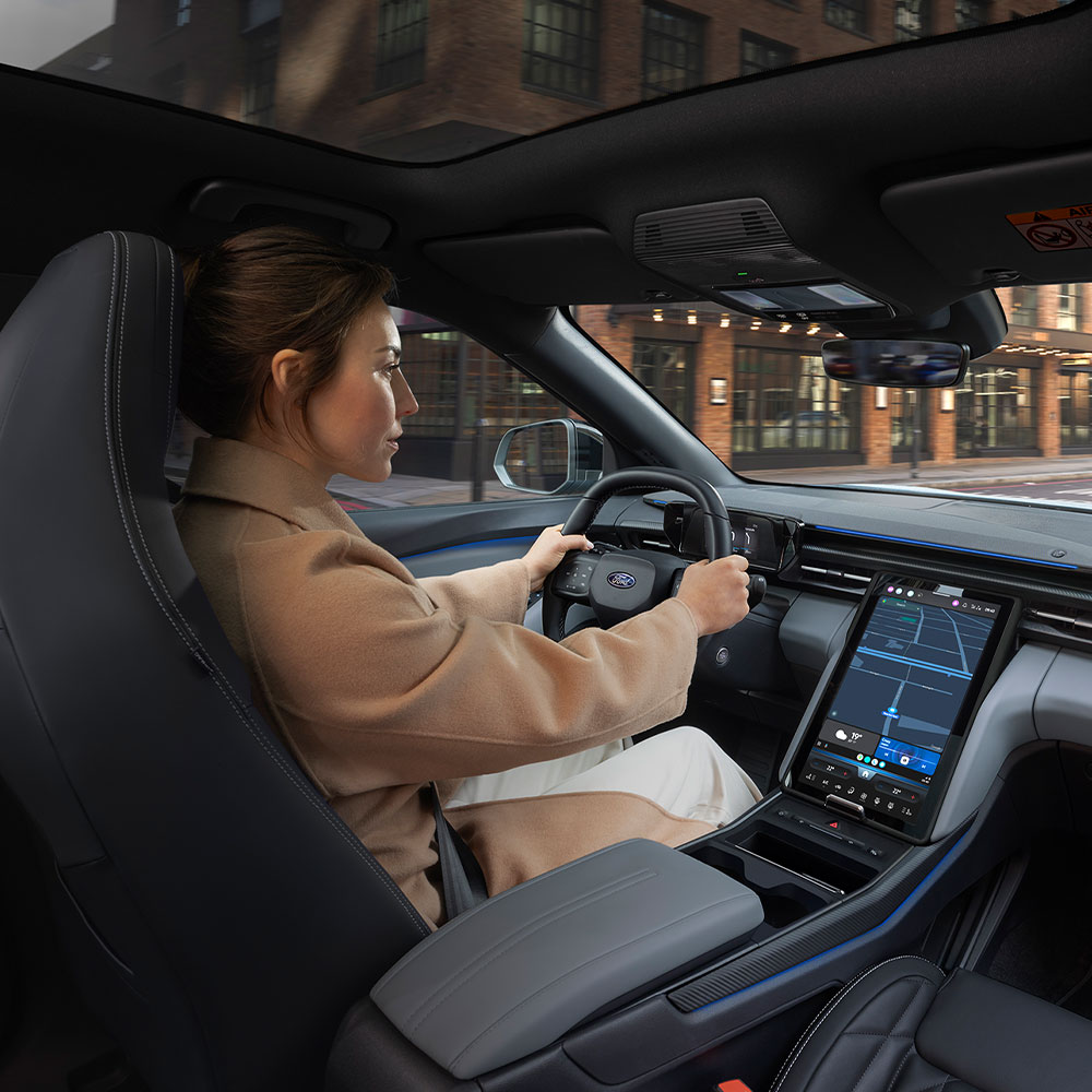 A view of a person driving Ford Explorer®