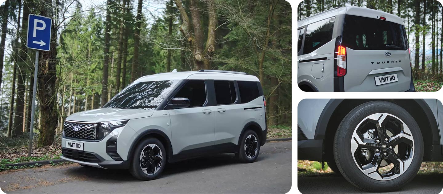 Ford E-Tourneo Courier Active nella foresta