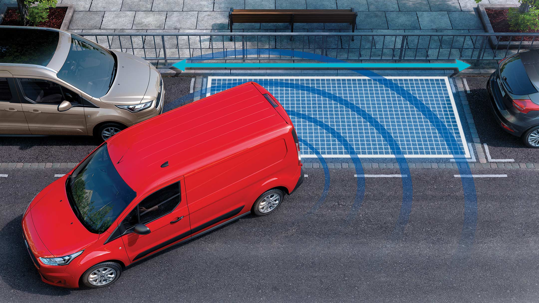 Ford Transit Connect con sistema di parcheggio semi-automatico