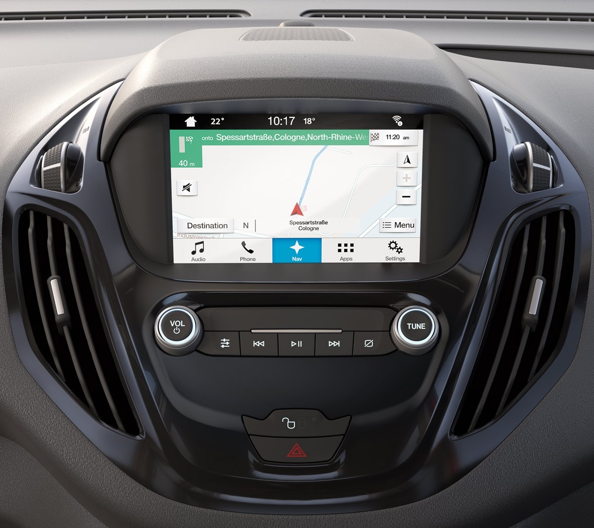 Nuove tecnologie di Transit Courier incluso lo schermo SYNC 3
