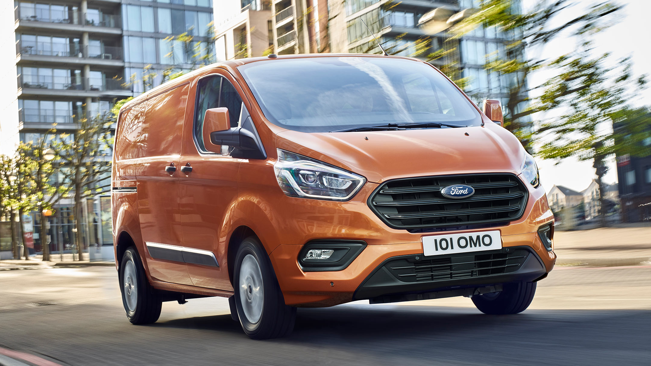 New Ford Transit Custom driving on road