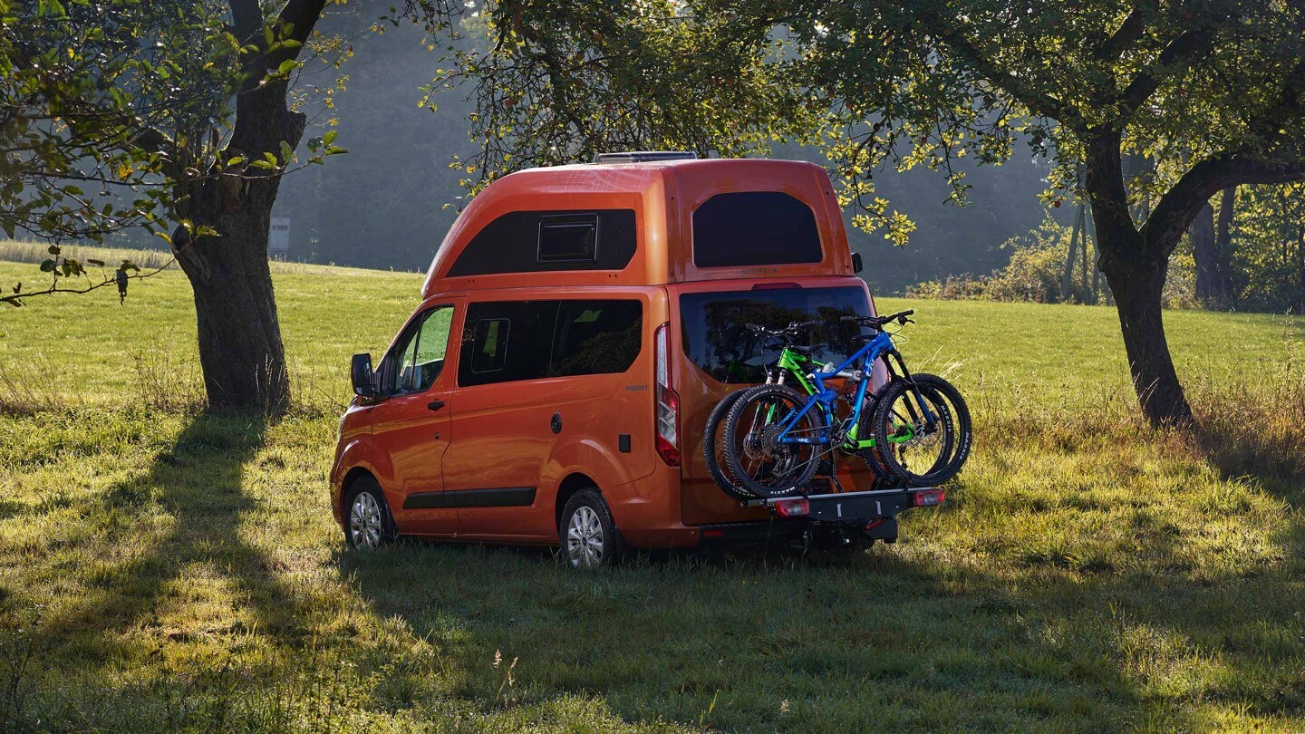 Vista posteriore del Transit Custom Nugget