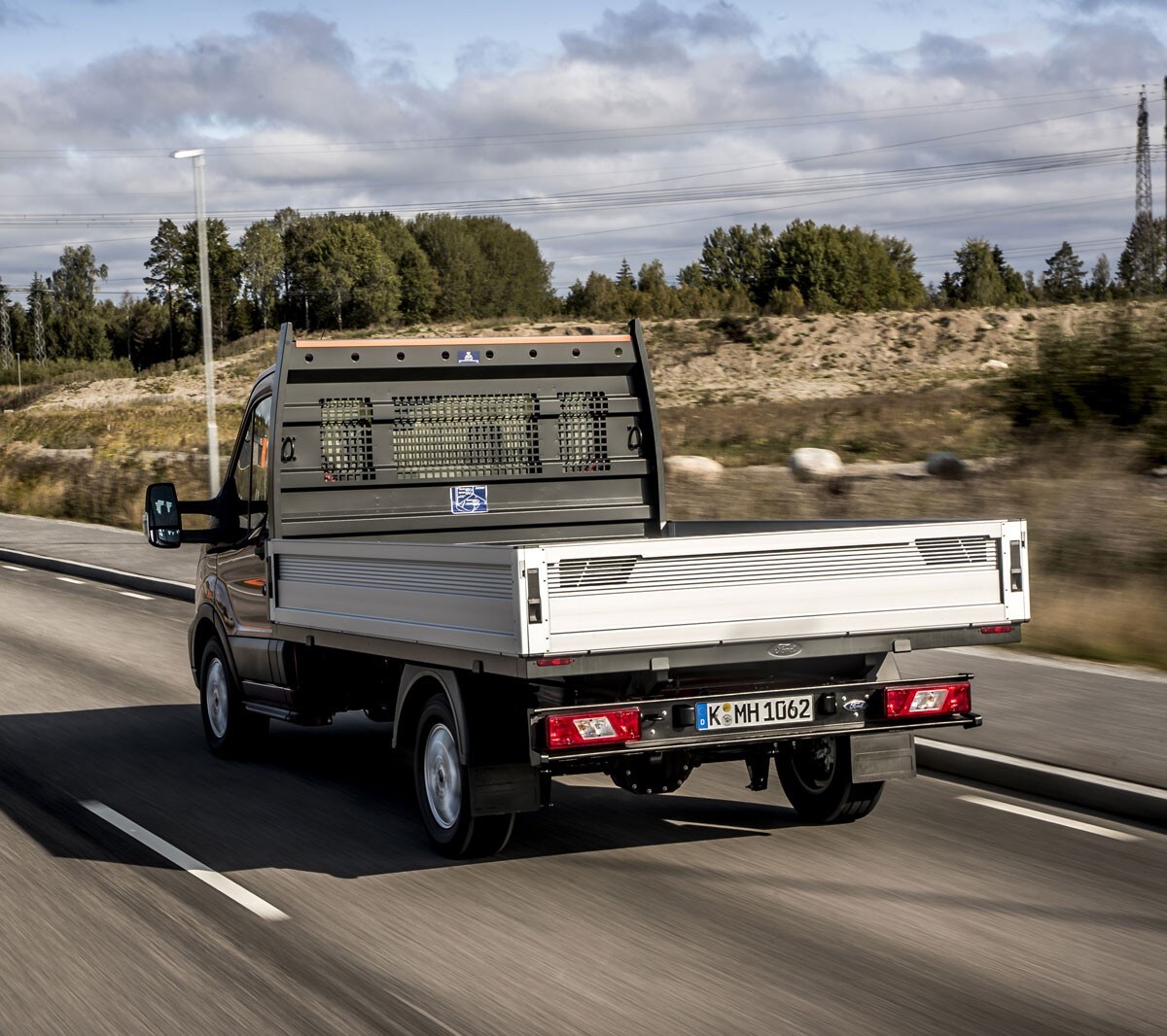 Vista posteriore del Transit Chassis