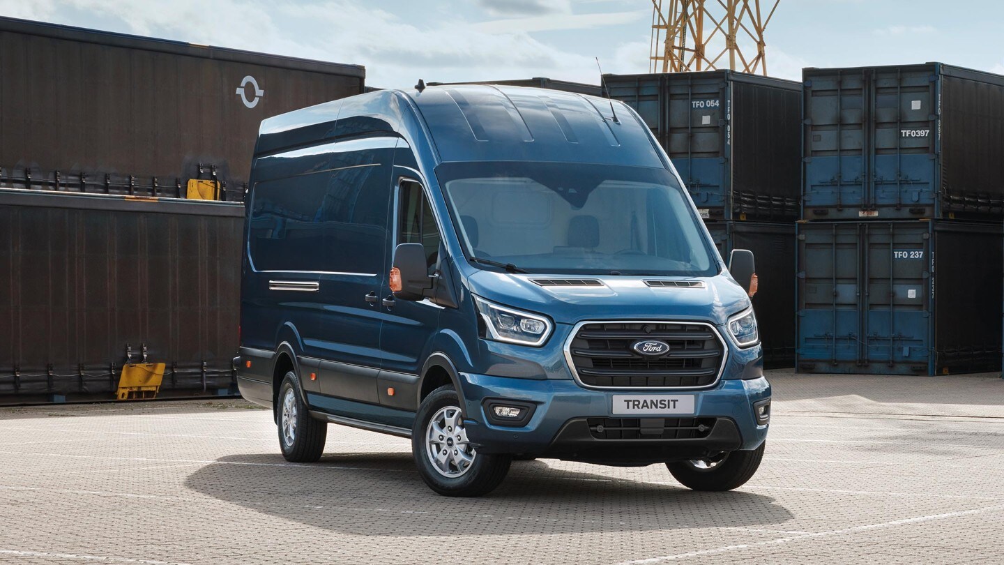 New Transit Van standing in loading area