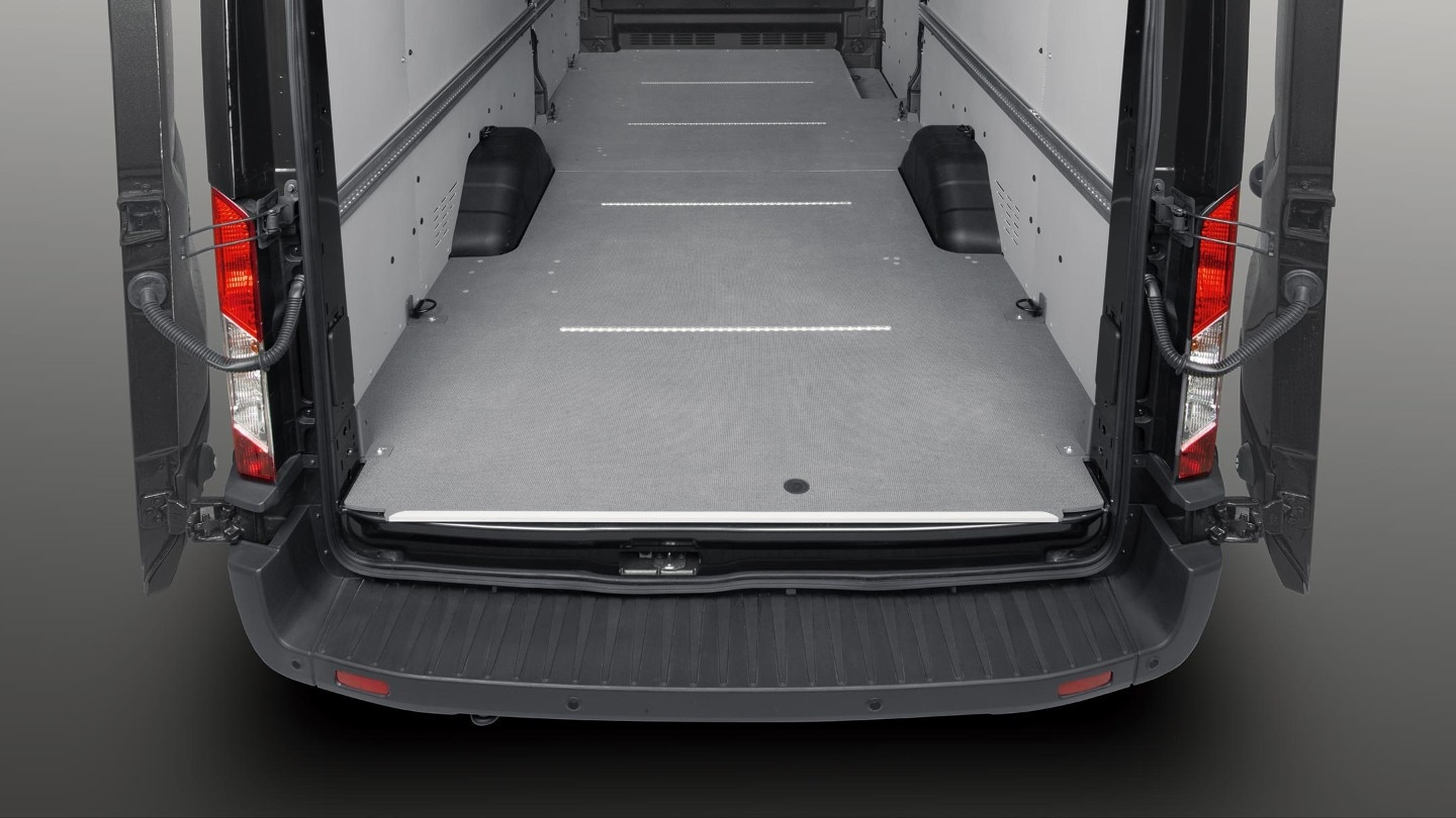 New Transit Van interior showing high-grip step