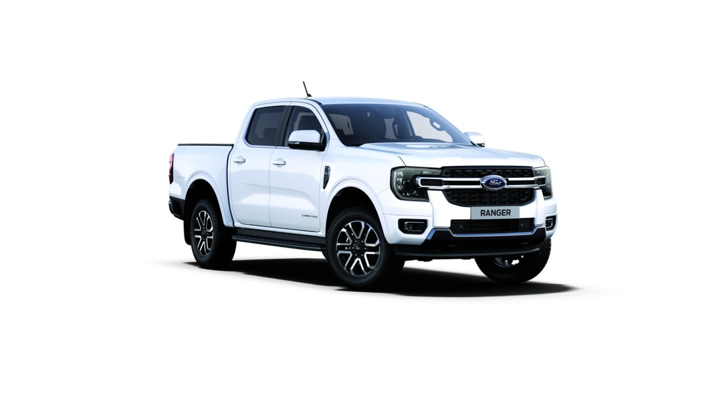 All-New Ranger Limited in frozen white 3/4 front view