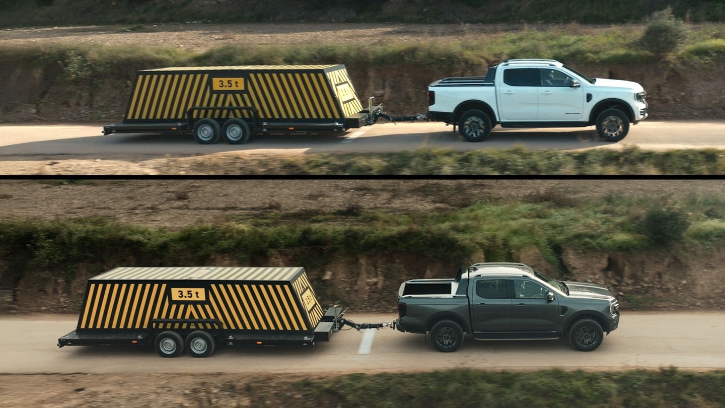 Filmato Ranger vs. Ranger: Il Ranger Plug-in Hybrid e il Ranger 2.0-Litri Diesel si affrontano in una serie di sfide. 