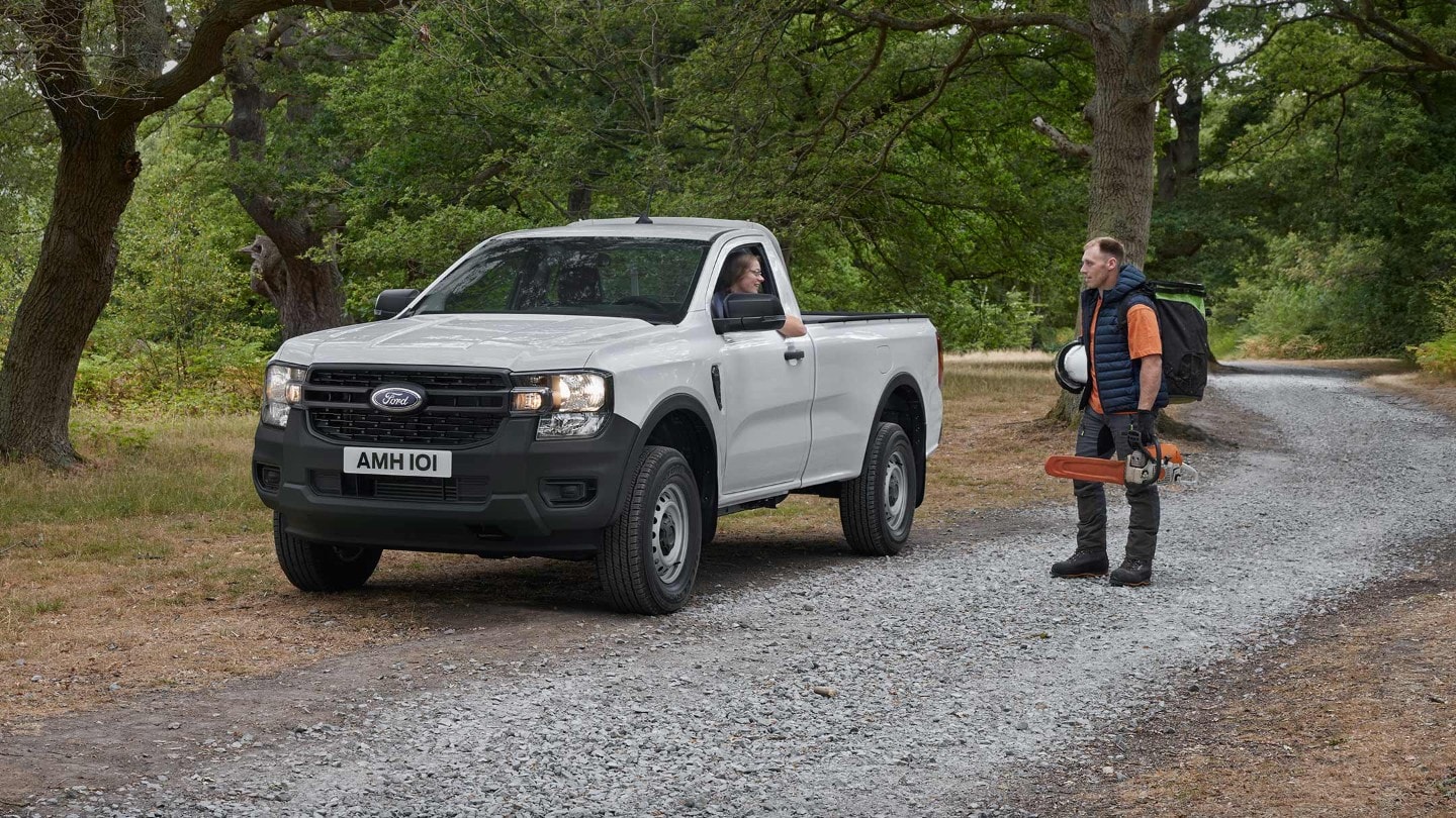 All-New Ranger Raptor 3/4 front view on gravel road