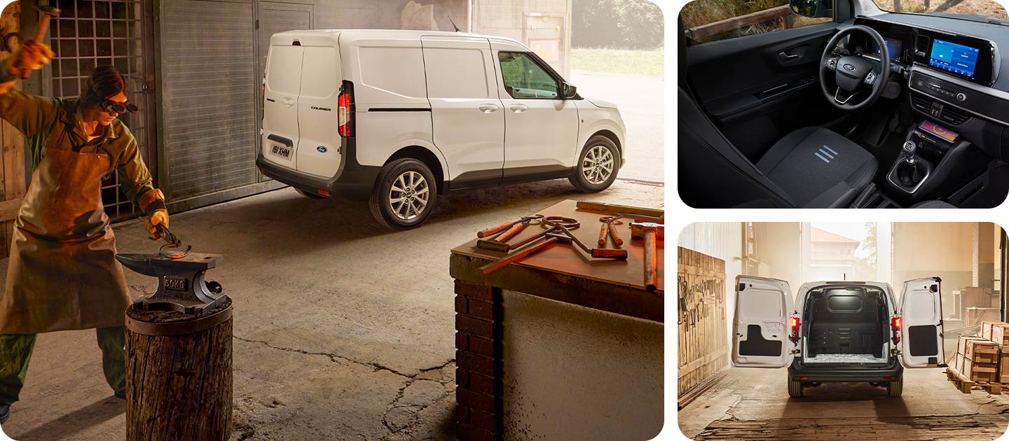 Collage grafico del Ford Transit Courier Van