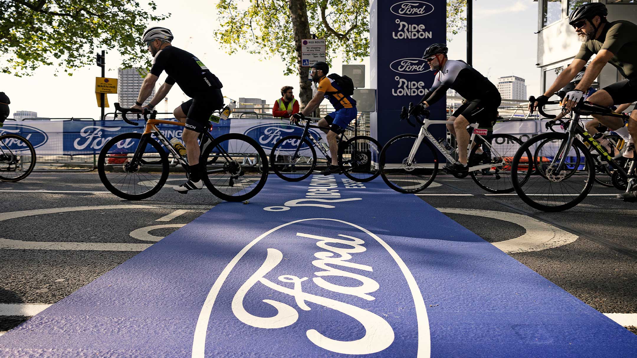 Bicycle rides and Ford logo