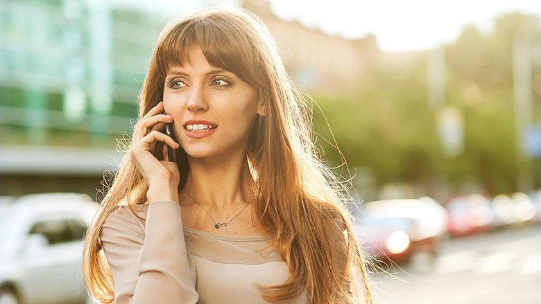 woman on phone