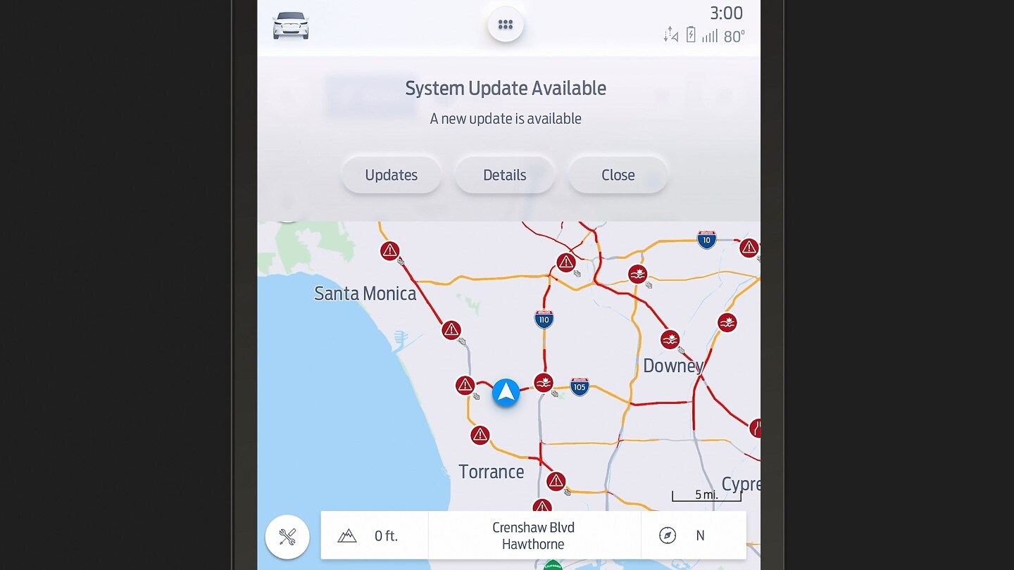 Schermata SYNC 4 che visualizza gli aggiornamenti Ford Power-Up over-the-air Schermata SYNC 4 che visualizza gli aggiornamenti Ford Power-Up over-the-air