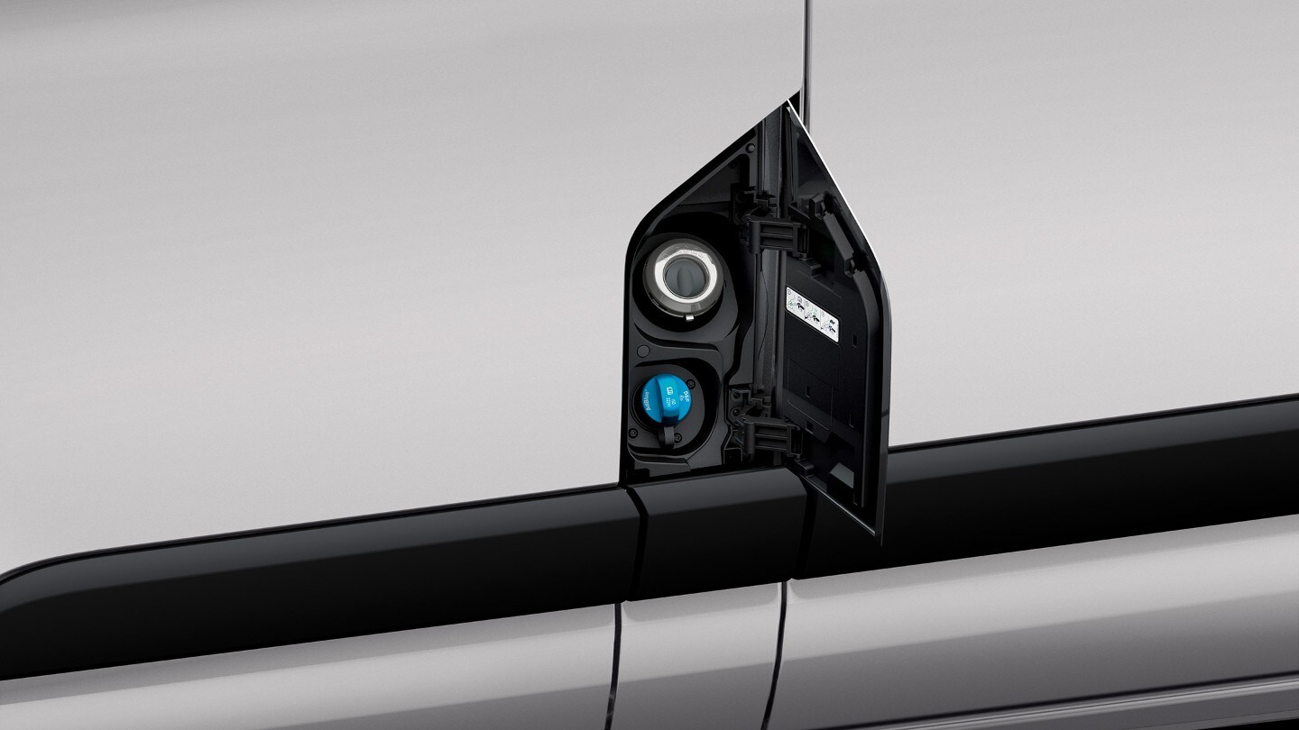 Close-up of Ford Tourneo AdBlue tank