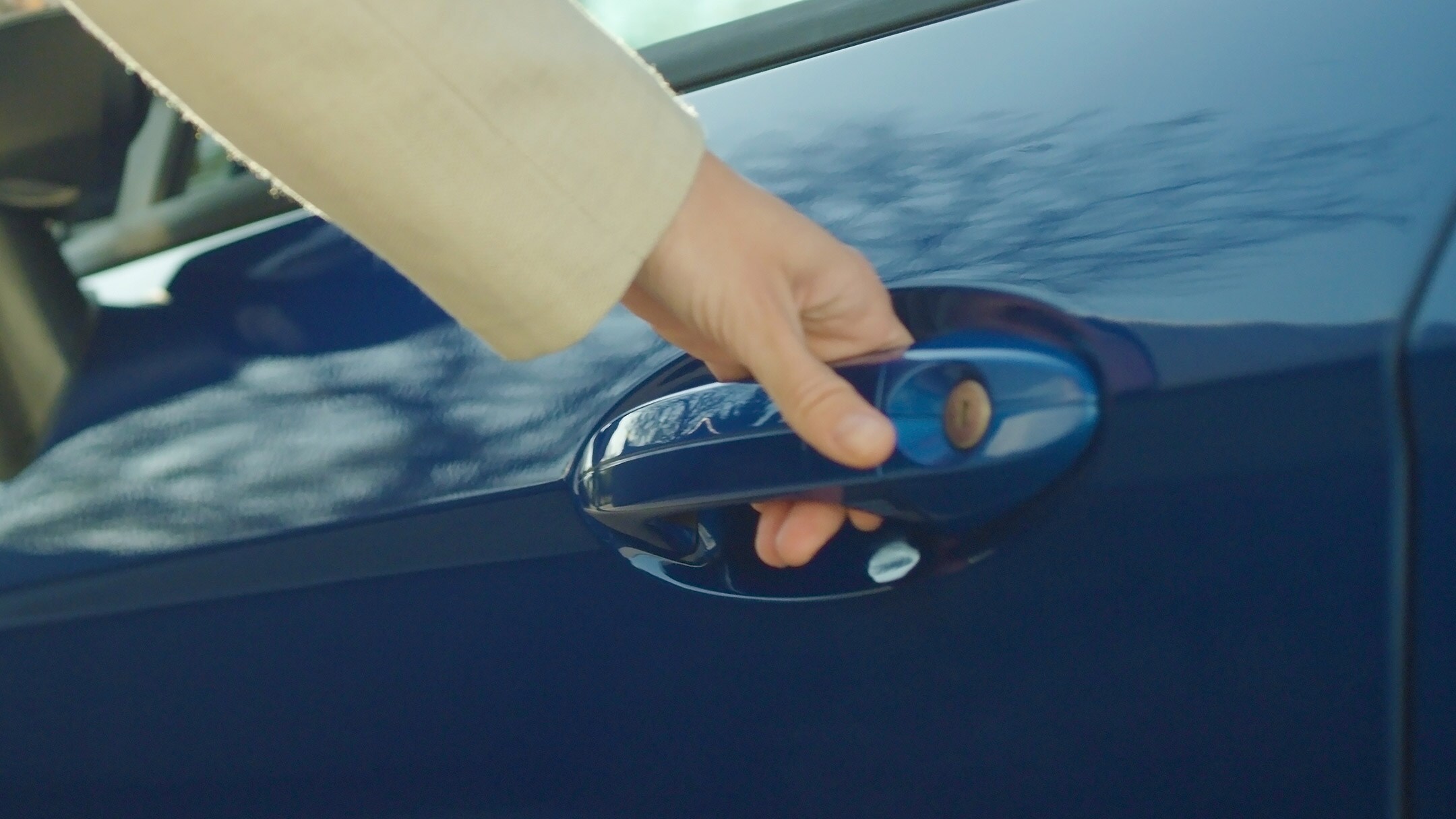 Ford EcoSport blu con apertura Keyless